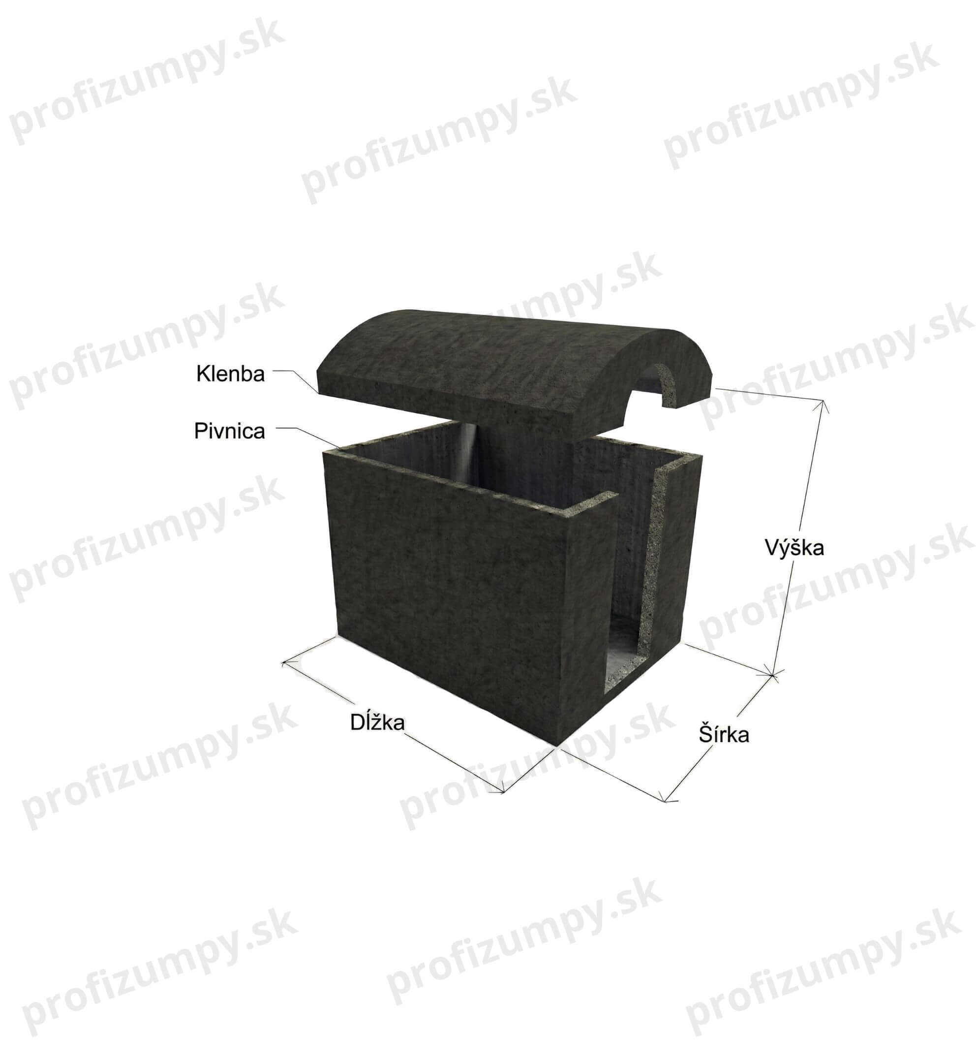 Pivnica 7m2 – s klenbou vysoká - foto 1